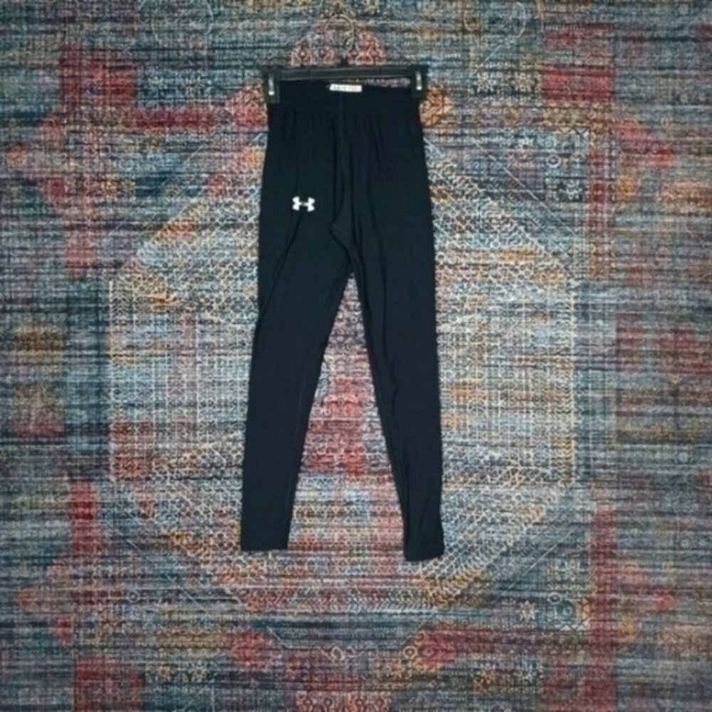 Under Armour womens black lined tights S EUC
